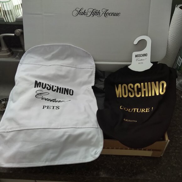 Saks Moschino Couture Black Pet Jacket w/ Garment Bag Hanger & Box Ret. $245.00 - Picture 3 of 8
